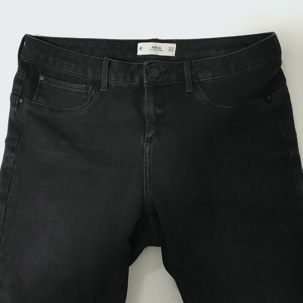 Mango Black Stretch Skinny Jean Mid/High ris